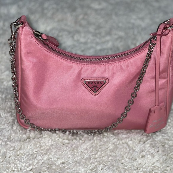 Prada Re Edition 2005 Pink Nylon Crossbody - Picture 2 of 13